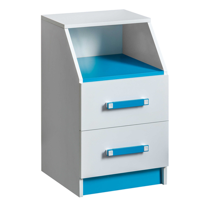 Fiókos szekrény íróasztalhoz többféle színben - System TRAFIKO 15 fehér  kék