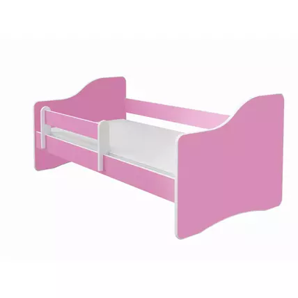 Leesésgátlós gyerekágy matraccal 80x160 cm - Sweet Happy - rózsaszín
