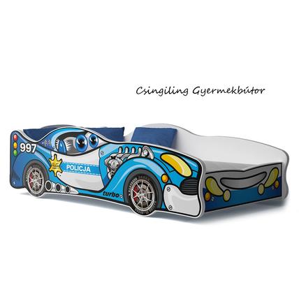 Autó formájú gyerekágy - Cars I. - 80x160 cm-es méretben - 02-es kék