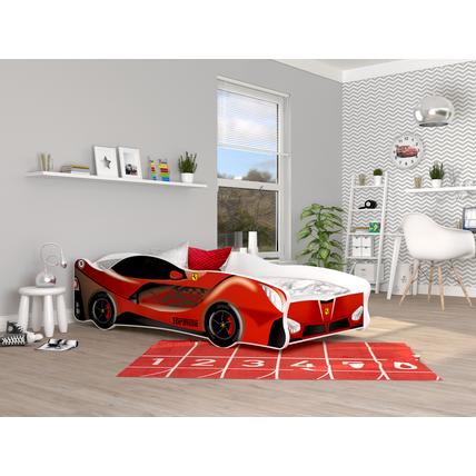 Autó formájú gyerekágy - Cars I. - 80x160 cm-es méretben - 21-es piros