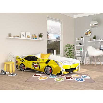 Autó formájú gyerekágy - Cars I. - 80x160 cm-es méretben - 22-es piros