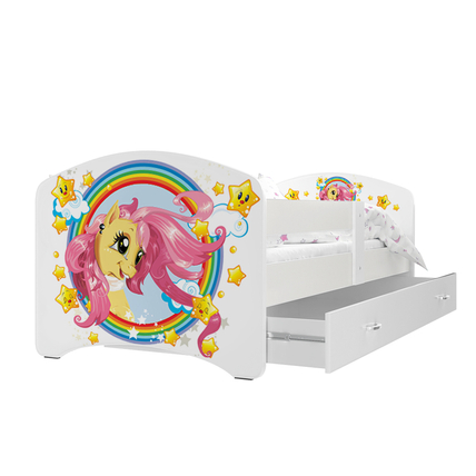 Ágyneműtartós gyerekágy ágyráccsal - 4 méretben - Cool Beds - 08L Pony