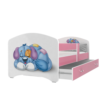 Ágyneműtartós gyerekágy ágyráccsal - 4 méretben - Cool Beds - 11L Kutyusos