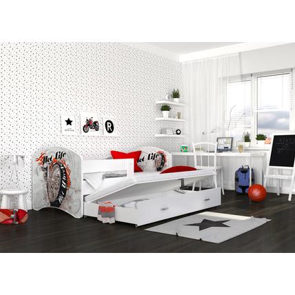 Ágyneműtartós és pótágyas gyerekágy - Cool Beds - motoros