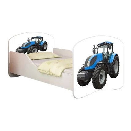 Gyerekágy leesésgátlóval és ágyráccsal 80x180 cm - Dream - kék traktoros