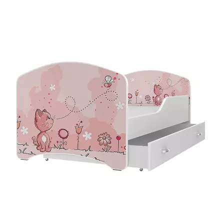 Leesésgátlós gyerekágy ágyneműtartóval 80x180 cm - maci