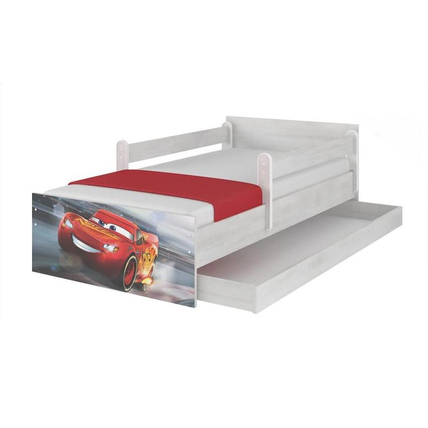 Ágyneműtartós gyerekágy ágyráccsal - Disney MAX - Cars 3