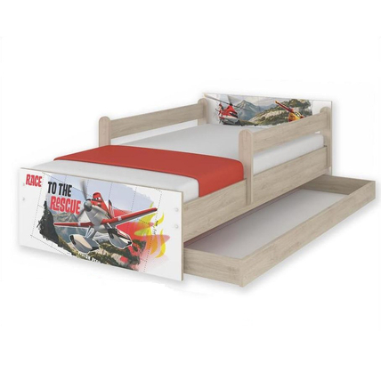 Ágyneműtartós gyerekágy ágyráccsal - Disney MAX - Repcsik