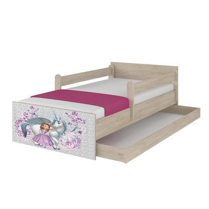 Ágyneműtartós gyerekágy ágyráccsal - Disney MAX - Szófia hercegnő