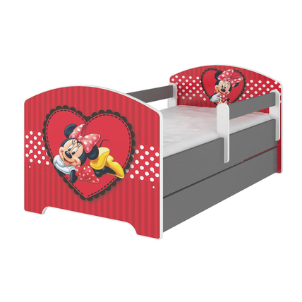 Ágyneműtartós gyerekágy ágyráccsal - Disney Oscar - Minnie Mouse
