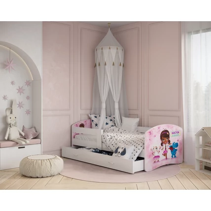 Ágyneműtartós gyerekágy ágyráccsal - fekvőfelülete 80x160 cm - Cool Beds - doktor Plüssi
