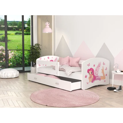 Ágyneműtartós gyerekágy ágyráccsal - fekvőfelülete 80x160 cm - Cool Beds - 04L Tündéres