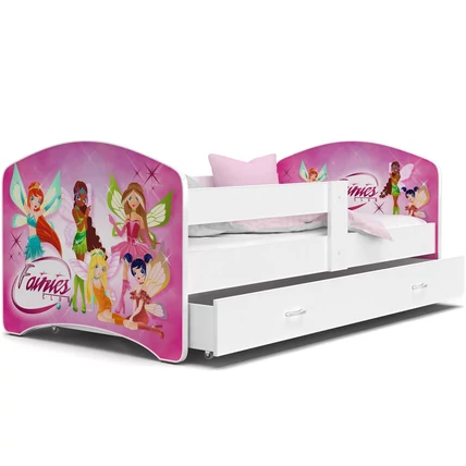 Ágyneműtartós gyerekágy ágyráccsal - fekvőfelülete 90x180 cm - Cool Beds - tündéres