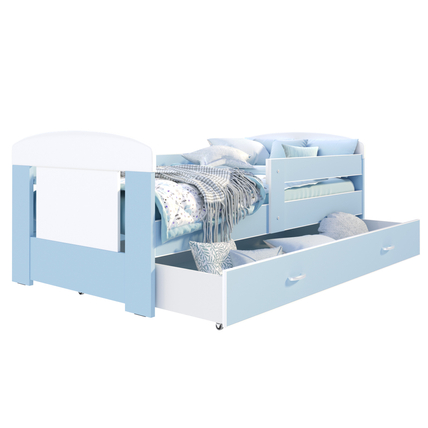 Leesésgátlós gyerekágy ágyráccsal - Filip Color - 3 méretben - kék