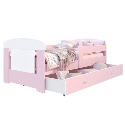 Leesésgátlós gyerekágy ágyráccsal - Filip Color - 3 méretben - rózsaszín