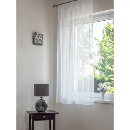 Függöny ráncolószalaggal - Cintia fehér - 140x175 cm