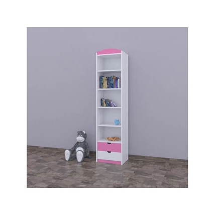Állószekrény gyerekszobákba - Classic RW01 fehér-pink