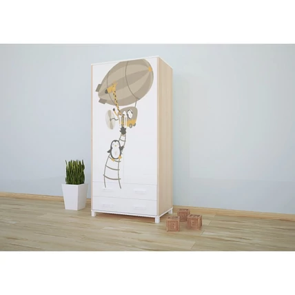 Gardróbszekrény gyerekszobákba SZ06 - Animals hőlégballonos