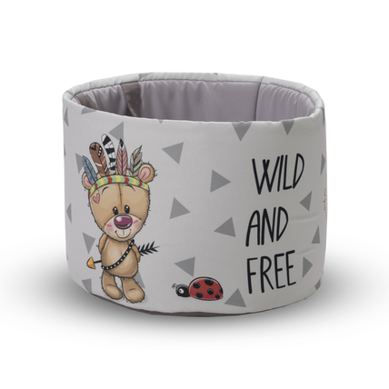 Berry Baby játéktároló kosár gyerekszobába - Wild and free állatos