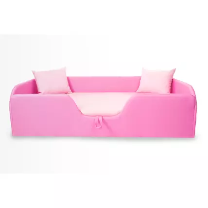 Standard leesésgátlós kárpitos gyerekágy ágyneműtartóval - pink rózsaszín