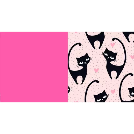 Standard leesésgátlós kárpitos gyerekágy ágyneműtartóval - rózsaszín fekete cicás