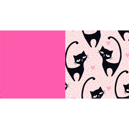 Standard leesésgátlós kárpitos gyerekágy ágyneműtartóval - rózsaszín fekete cicás