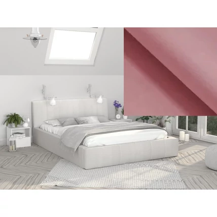 Kárpitozott franciaágy keret - FLORIDA - pink Paris szövettel