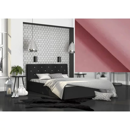 Kárpitozott franciaágy keret - MIRAGE - pink szövettel