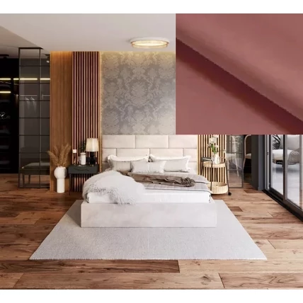 Kárpitozott franciaágy keret - PASADENA - Paris lazac szövettel
