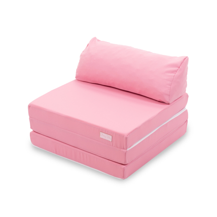 Kihajtható szivacs fotelágy - pótágy felnőtt méretben - púder rózsaszín