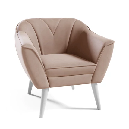 Fotel - Flora 204 - prémium Velutto bézs szövettel