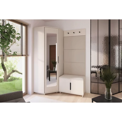 Bianco 17 előszoba szekrény kasmír színben – 01-es krém színű szövettel