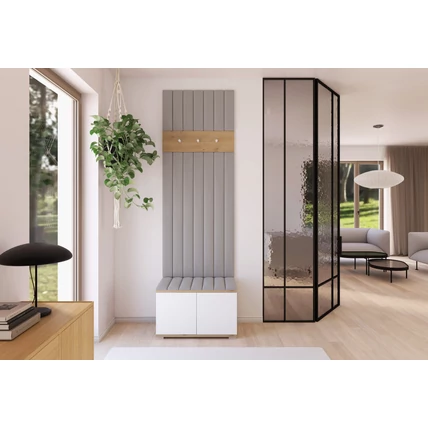 Sevilla 12 előszoba tölgy-fehér színű szekrény – 14-es szürke