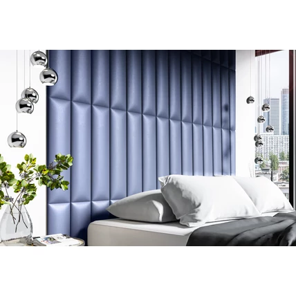 Kárpitozott eco-bőr falpanelek - 60x15 cm - gránát