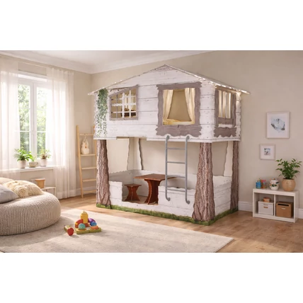 Lombház formájú gyerekágy - Tree House - galériás változat