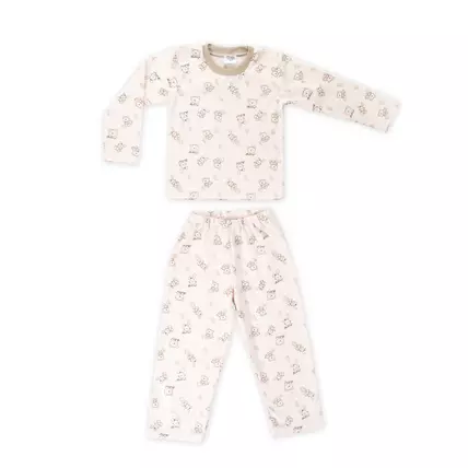 Pizsama gyerekeknek - 110-es méretben  - rózsaszín macis flanel