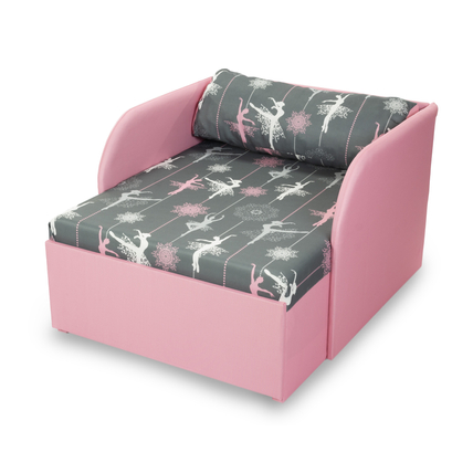 Rori Diamond ágyneműtartós kárpitos fotelágy - rózsaszín balerinás