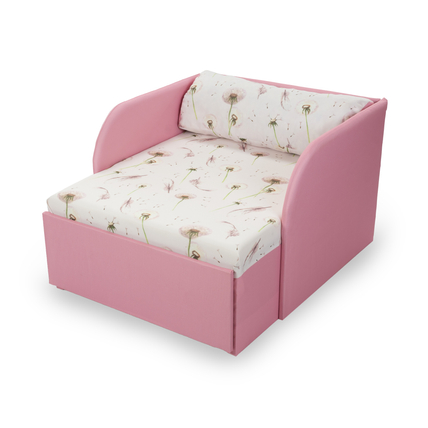 Rori Diamond ágyneműtartós kárpitos fotelágy - rózsaszín pitypangos