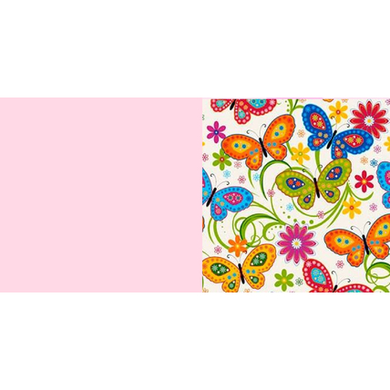 Rori Sunshine ágyneműtartós kárpitos fotelágy - rózsaszín pillangós