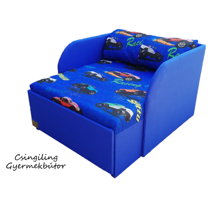Rori Sunshine ágyneműtartós kárpitos fotelágy - kék Racing