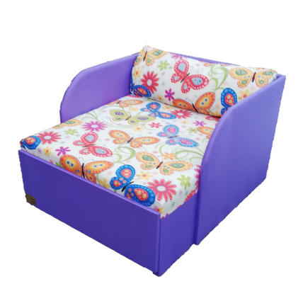 Rori Sunshine ágyneműtartós kárpitos fotelágy - lila nagy pillangós