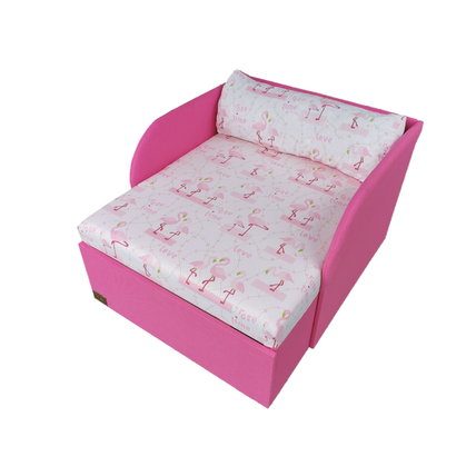 Rori Sunshine ágyneműtartós kárpitos fotelágy - pink flamingós