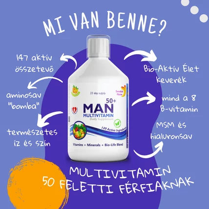Swedish Nutra Man - folyékony multivitamin 50 feletti férfiaknak 500ml