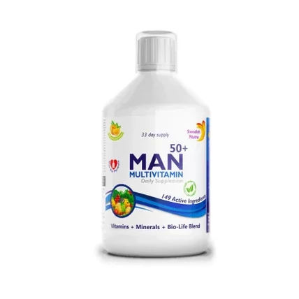 Swedish Nutra Man - folyékony multivitamin 50 feletti férfiaknak 500ml