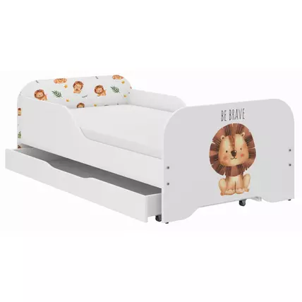 Gyerekágy ágyneműtartóval 70x140 cm - Miki - 15 Safari Lion