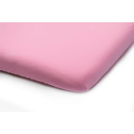 Pamut gumis lepedő gyerekágyra - Jersey  rózsaszÍn  - 60x120 cm