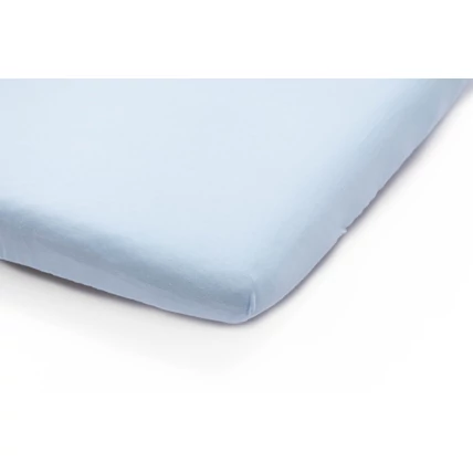 Pamut gumis lepedő gyerekágyra - Jersey babakék - 60x120 cm