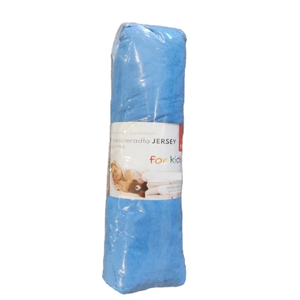 Pamut gumis lepedő gyerekágyra - Jersey kék - 60x120 cm