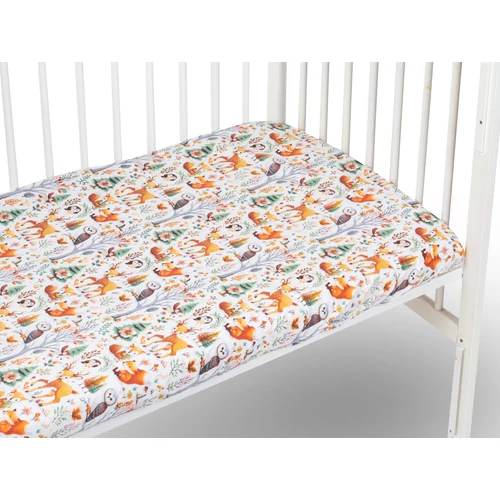Pamut gumis lepedő gyerekágyra - 70x140 cm-es - varázserdős mintával