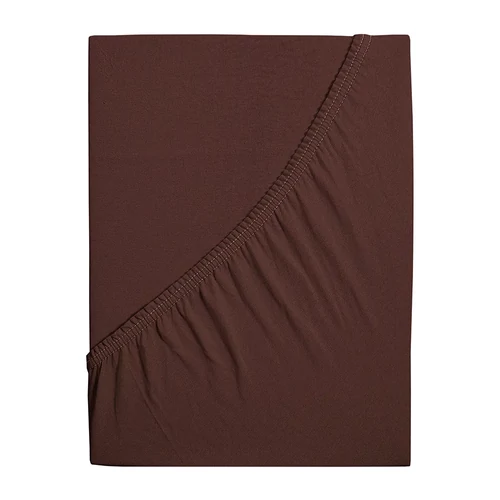 Pamut gumis lepedő gyerekágyra - 80x140 cm-es - barna
